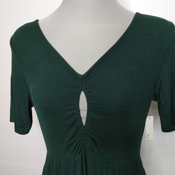 RIBBED keyhole midi dress size M - Picture 3 of 11